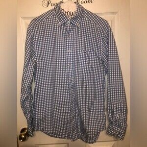 Vineyard Vines S Classic Fit Tucker Long Sleeve Button Down Shirt Gingham Cotton